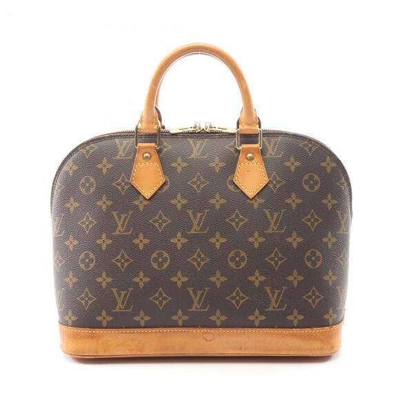 LOUIS VUITTON Brown Monogram Leather Alma PM Bag